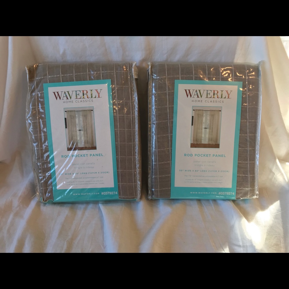 2 New Waverly Home Classics Rod Pocket Panel 84x50